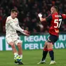 Il centrocampista Damian Crnigoj in azione con la maglia del Venezia
