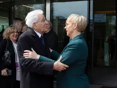 Il presidente della Repubblica Sergio Mattarella con la presidente slovena Natasa Pirc Musar