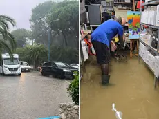 L'evacuazione dei turisti al camping Pino Mare e i locali allagati dell'hotel Arizona, a Lignano Riviera