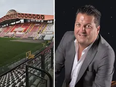 A sinistra lo stadio Rocco (Lasorte), a destra Marco Margiotta, ceo di House of Doge