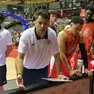 Time-out del tecnico biancorosso Israel Gonzales Foto Bruni
