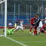 Il gol del pareggio di Moretti (Foto Mariani / Lasorte)