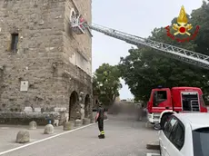 L'intervento dei vigili del fuoco a San Giusto