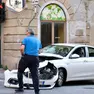 Una delle auto coinvolte nell'incidente (Silvano)