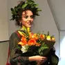 A sinistra Marta Gianelli, a destra i fiori in via Fabio Severo (Silvano)