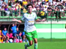 L’esultanza di Simone Butti, autore della doppietta decisiva nel successo del San Luigi sul Conegliano (Foto Nedok)
