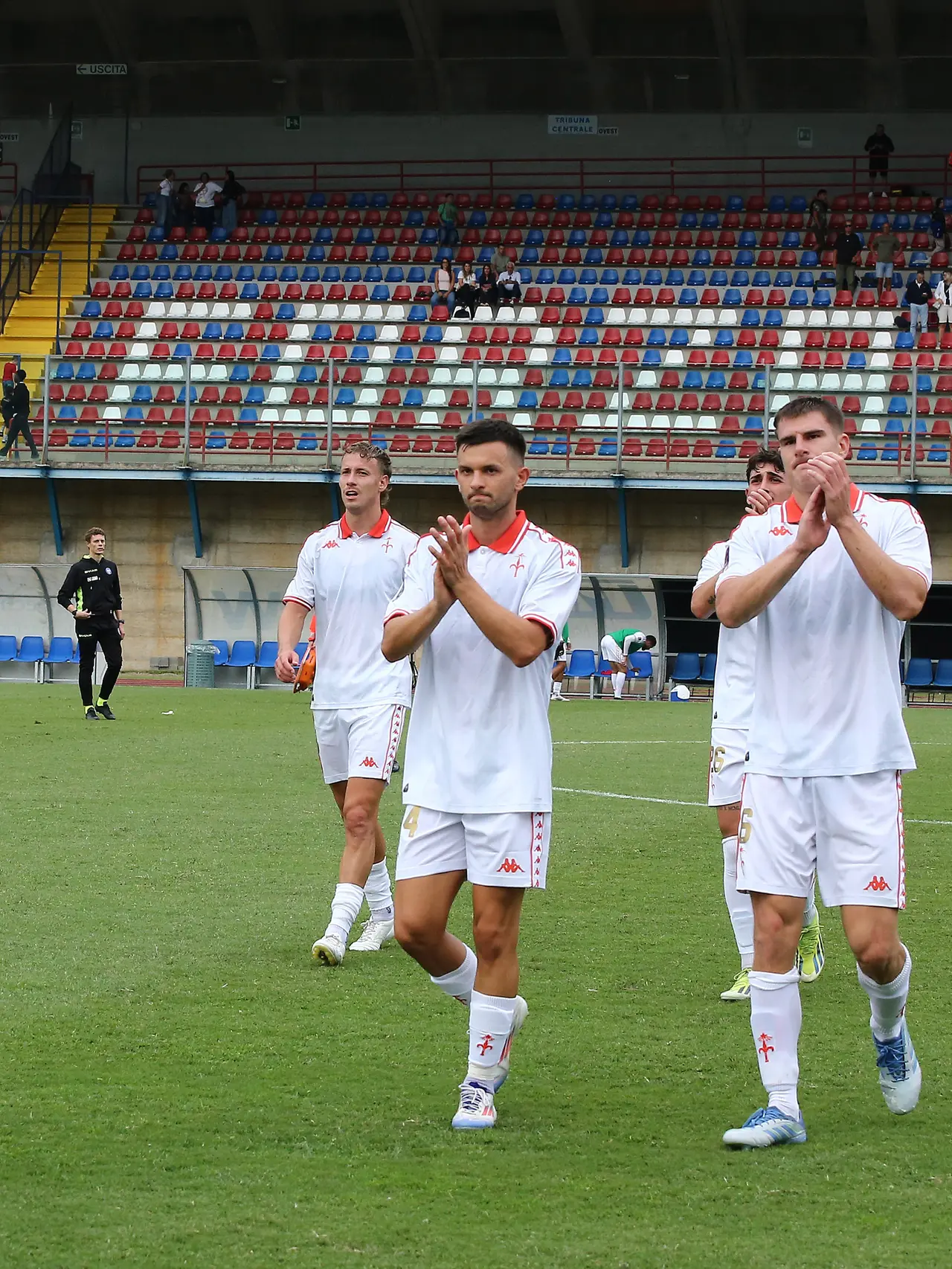 La Triestina alla fine del match contro il Lumezzane