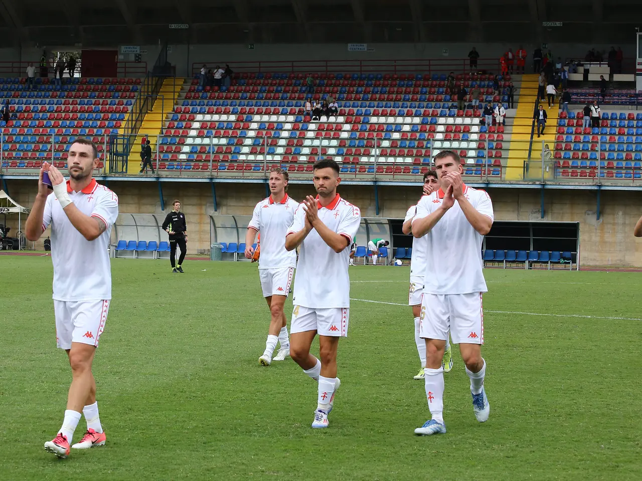 La Triestina alla fine del match contro il Lumezzane