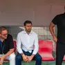 Il dg Menta, il ds Franco e il tecnico Marino (Foto Quarantotto/Lasorte)