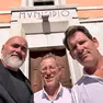 L'ad Sebastiano Stella, il sindaco Paolo Polidori e Olivier Centner