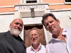 L'ad Sebastiano Stella, il sindaco Paolo Polidori e Olivier Centner