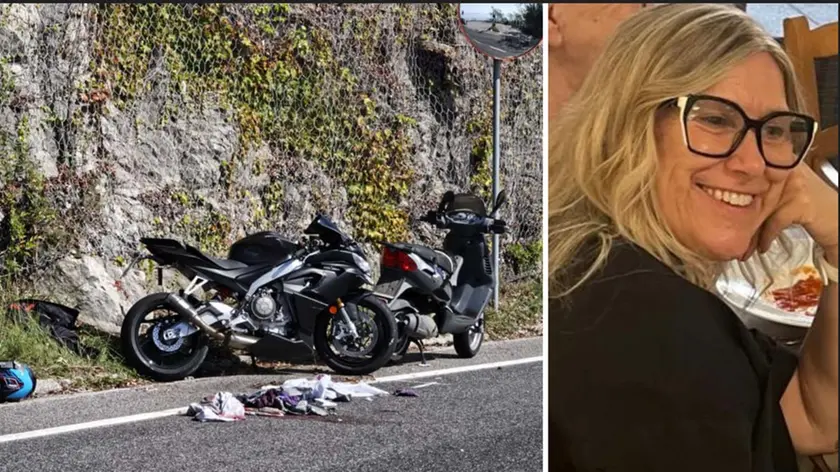A sinistra il tragico schianto. A destra la vittima Raffaella Sabadin