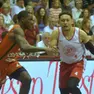 Ross in azione nell'amichevole del PalaRubini giocata con il Cedevita Lubiana (Foto Bruni)