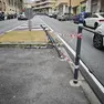 L’isola pedonale di via Fabio Severo teatro di un mortale Foto Lasorte