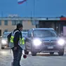 Uno controllo della Polizia di frontiera al valico di Fernetti foto Lasorte