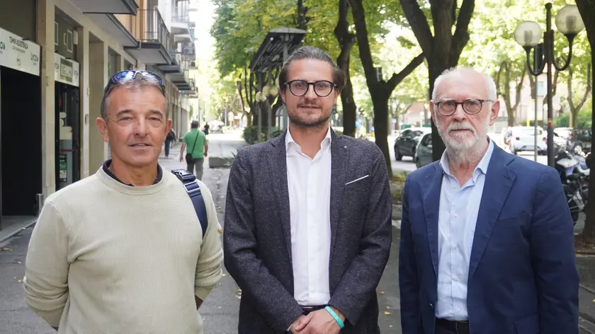 I promotori della conferenza: Dotto dell’Aea, il consigliere Bullian e Ceron della Spanghero