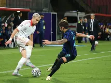 Faggioli in azione nella sfida persa contro l'Inter U23 (Foto Mariani/Lasorte)