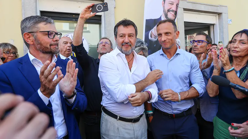 Fedriga assieme a Salvini a Udine