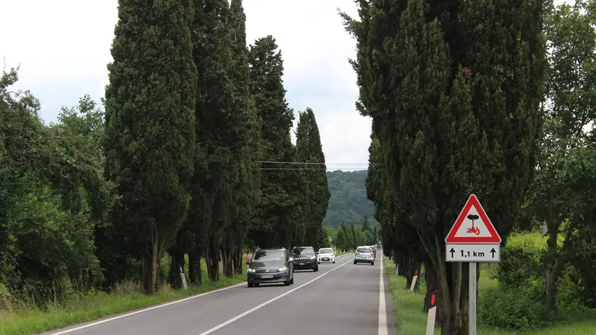 La strada del VAllone a pochi metri da Merna dove è avvenuto l'incidente