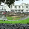 Il teatro romano visto dall'alto. Foto Lasorte
