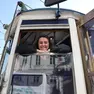 Patrizia Ceppi in piazza Oberdan a bordo del Tram di Opicina prima della partenza Foto Andrea Lasorte