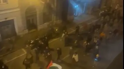 Il corteo di mercoledì sera a Trieste