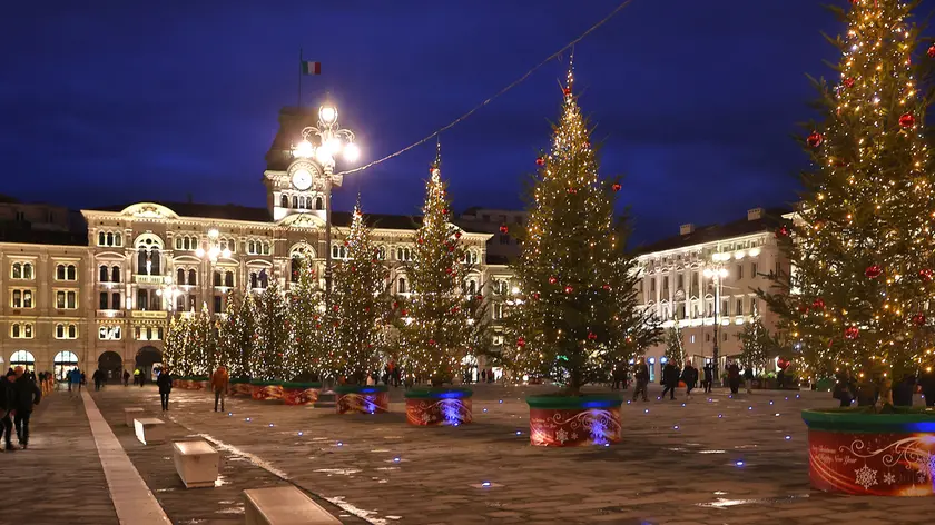 Piazza Unità in versione natalizia (Lasorte)
