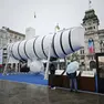 Il batiscafo Trieste inaugurato sotto la pioggia (Lasorte)