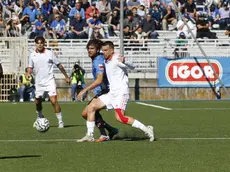Un momento del match Novara- Triestina (Ciamillo-Lasorte)