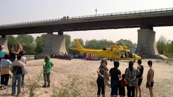 Lo scoppio del pennarello sul greto del Piave a Ponte di Piave