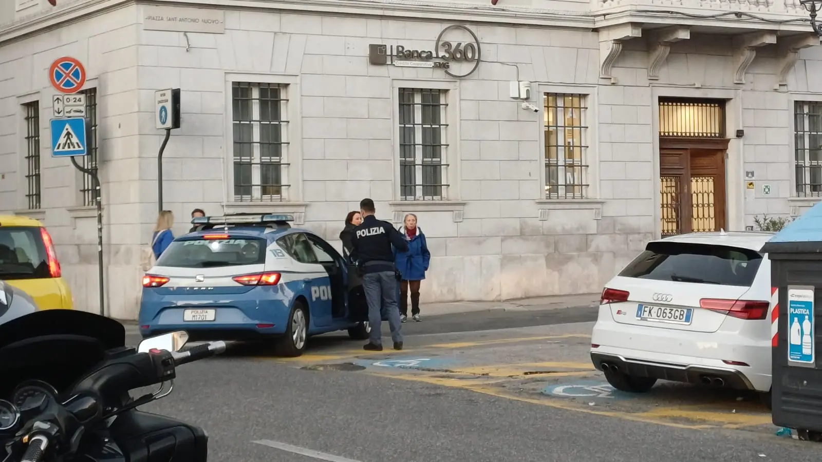 La polizia sul posto