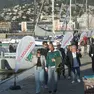 Rive subito affollate giovedì pomeriggio a Trieste per il primo giorno di apertura del Villaggio Barcolana. Foto Bruni