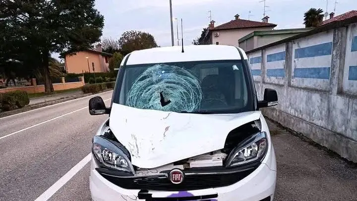 Il Fiat Doblò coinvolto nell'incidente