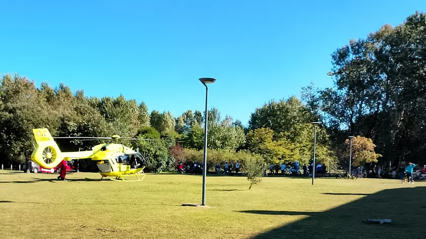 L'elisoccorso intervenuto a Grado