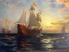 La spedizione delle Caravelle di Colombo nel dipinto di Edward Moran