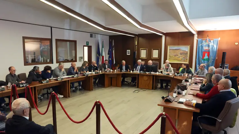 L’aula del Consiglio comunale di San Dorligo della Valle Foto Lasorte