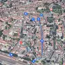 Una vista dall'alto, con Google Earth, del percorso della sfilata