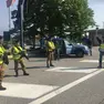 La Polizia di frontiera impegnata in un controllo al confine