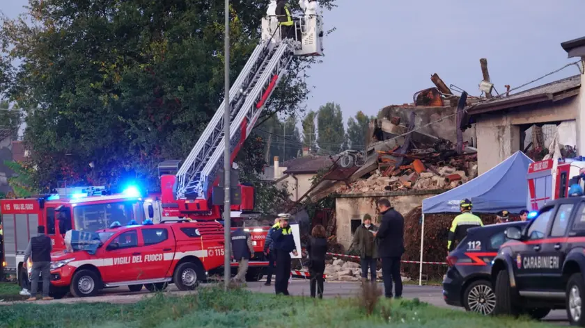 Il luogo della tragedia a Castel d'Azzano