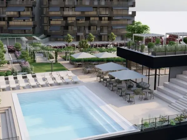 Il render dell’Aminess Younique Vollo Residence di Volosca