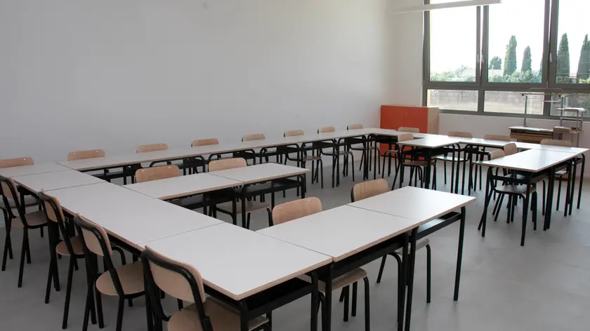Un’aula della nuova Sauro in una foto di Katia Bonaventura