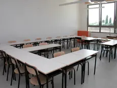 Un’aula della nuova Sauro in una foto di Katia Bonaventura
