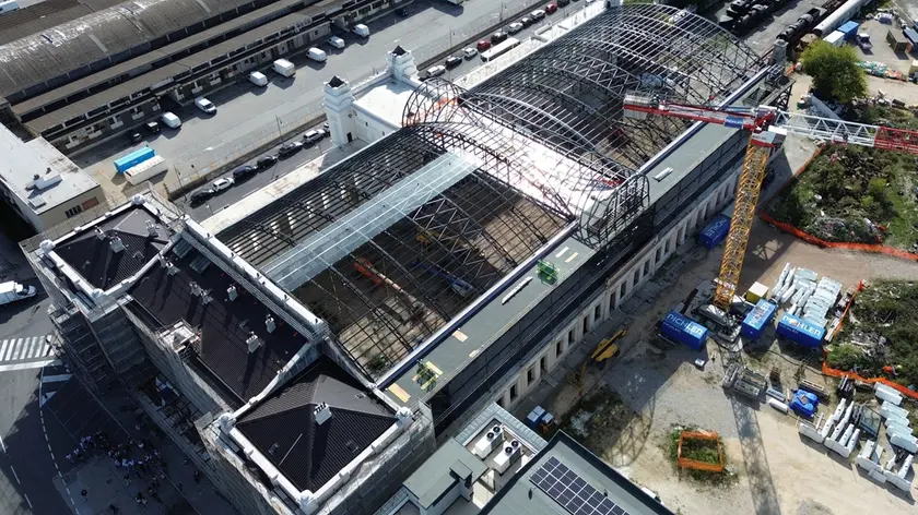 La stazione di Campo Marzio vista dal drone (Bruni)