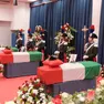 I feretri dei tre carabinieri uccisi (foto Agenza Bianchi)