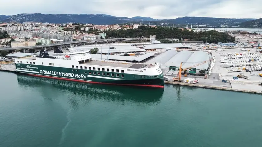 Una nave Grimaldi in una foto d'archivio