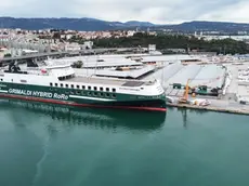 Una nave Grimaldi in una foto d'archivio