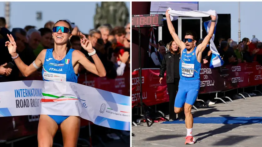 Melissa Fracassini e Amorin Gerbeti primi al traguardo nelle categorie donne e uomini della Internazionale U23 che vede gareggiare i migliori giovani top runner. Foto Silvano