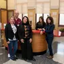 Lo staff delle terme: a destra in blu, la nuova direttrice operativa Fabiana Rea