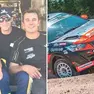 A sinistra, Matteo Doretto tra mamma Barbara e papà Michele, a destra la Peugeot 208 del giovane pilota