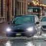 Maltempo a Trieste: le Rive allagate in una foto di Massimo Silvano